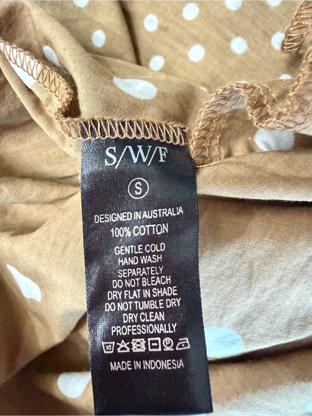 SWF Brown Ruffled Bodice Maxi Dress Size Small 36817 - Picture 12 of 13